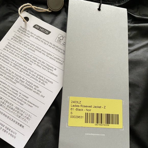 Canada Goose Black Windbreaker Parka Jacket Sz Small - Picture 15 of 16